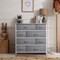Sorbus Dresser with 8 Drawers - Storage Chest Organizer with Steel Frame, Wood Top, Handles, Fabric Bins